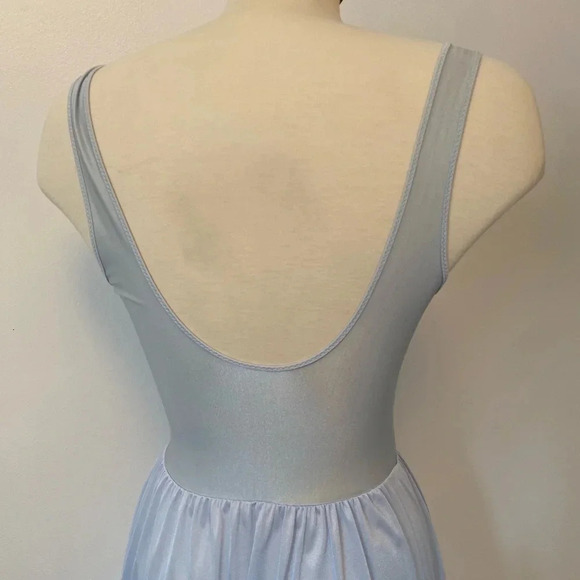Vintage - Two Tone Blue Balletcore Slip Dress with Low Back - Picture 10 of 12